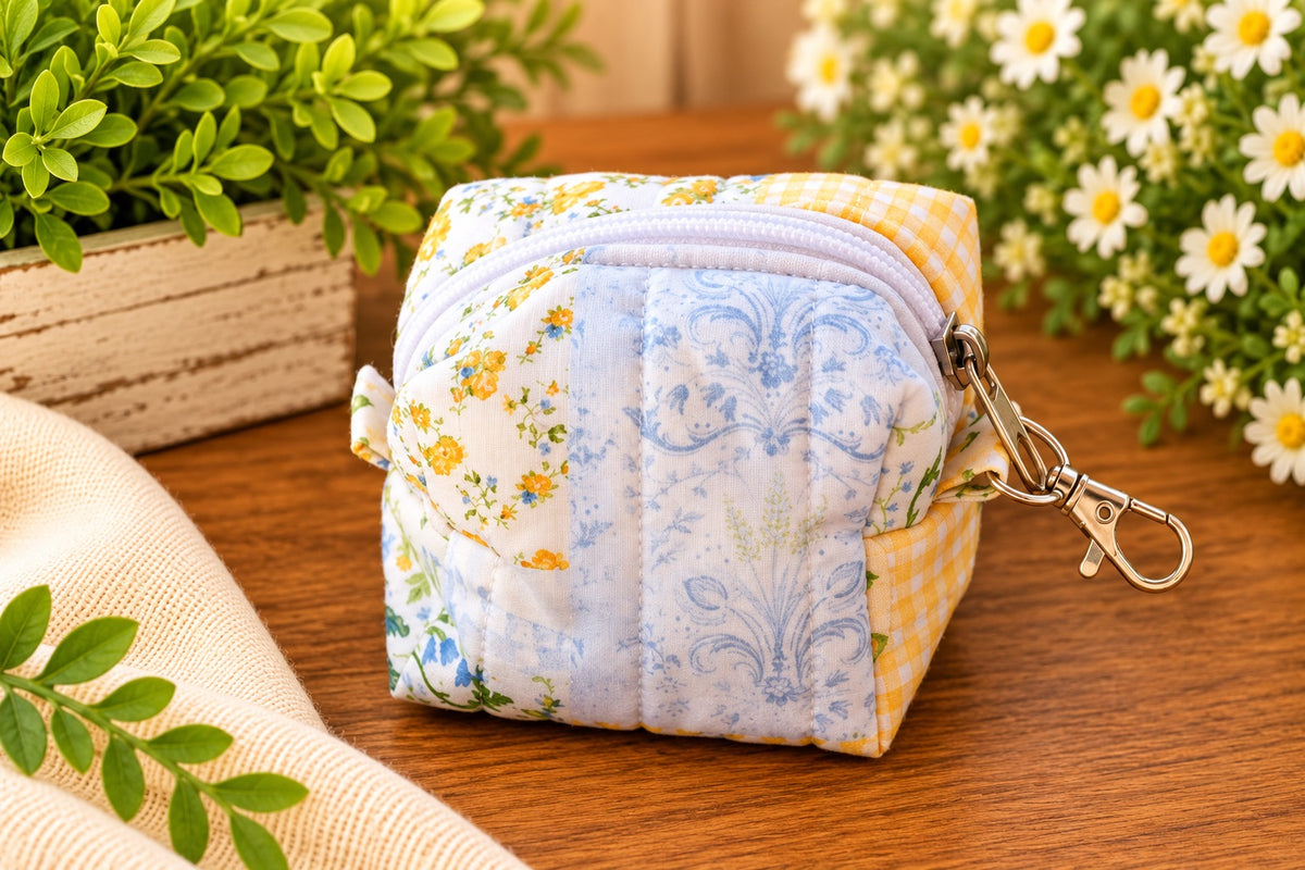 Mini - blue/yellow patch boxy