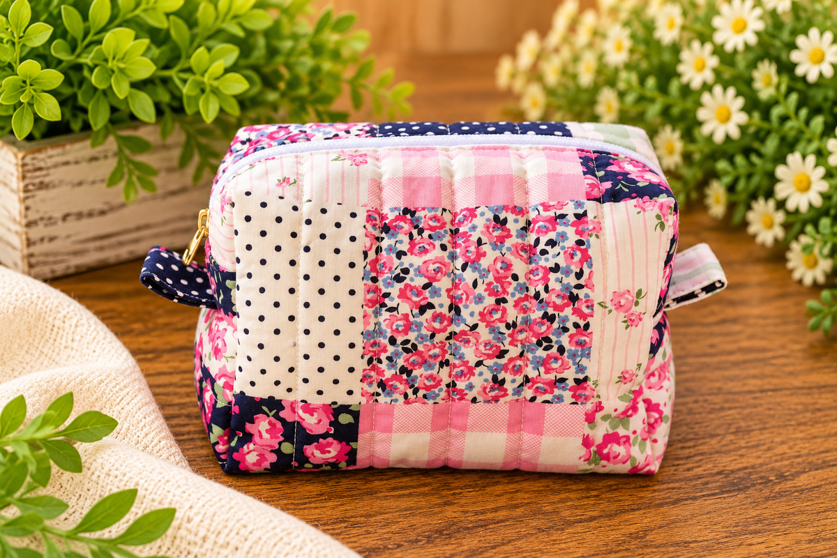 Medium - pink/navy patch boxy