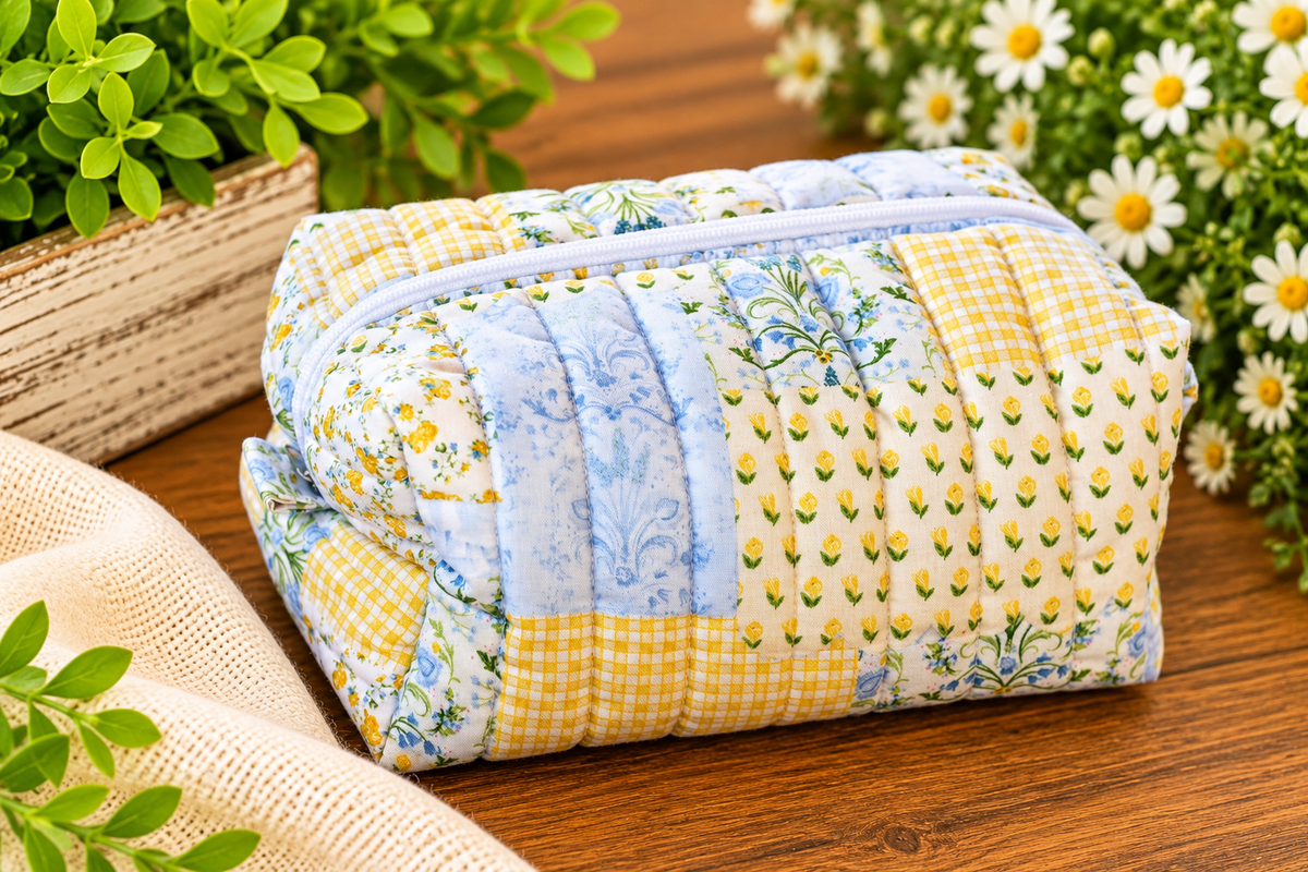 Large size blue/yellow patch boxy