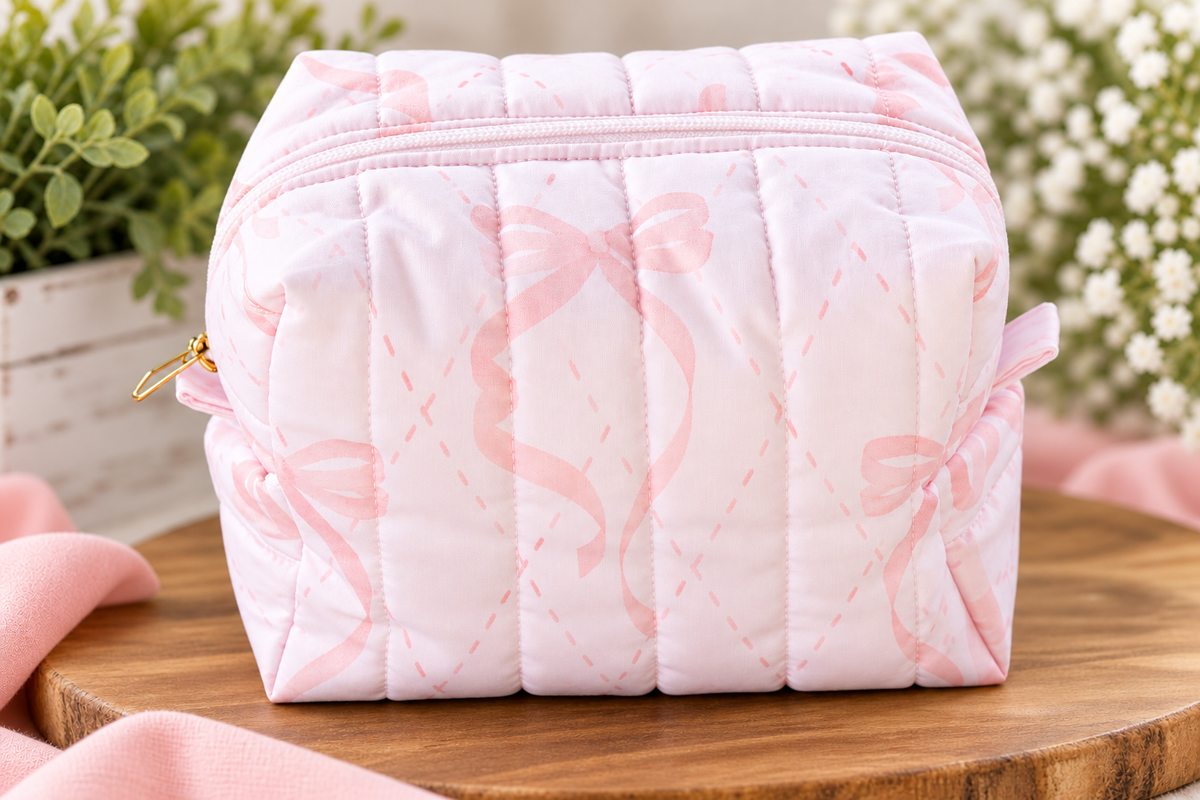 Medium boxy bag large pink bow