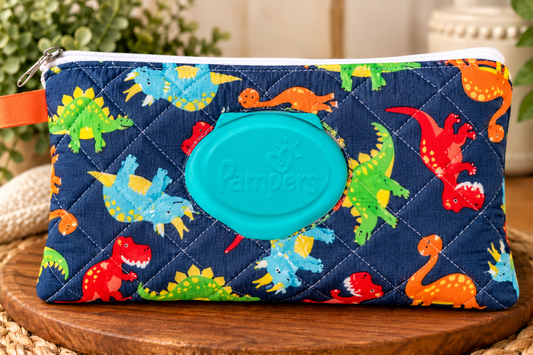 Dinosaur diaper wipe case